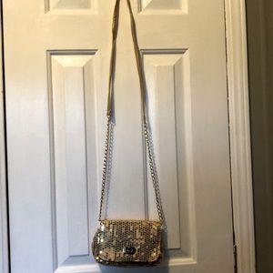 Ladies sequins gold crossbody purse